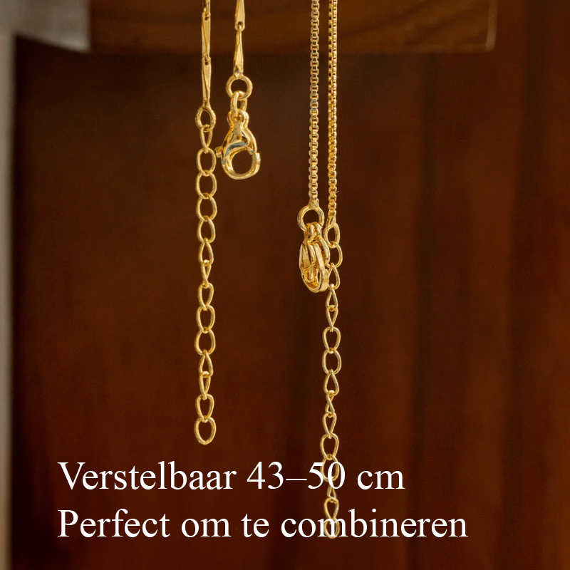 2-delige 14k Diamant Initiaal Kettingenset