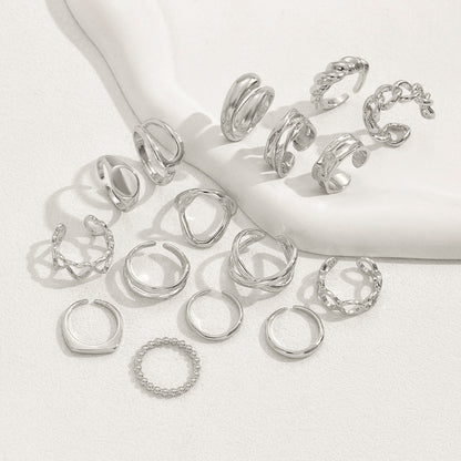 16-delige Verstelbare Geometrische Ringenset