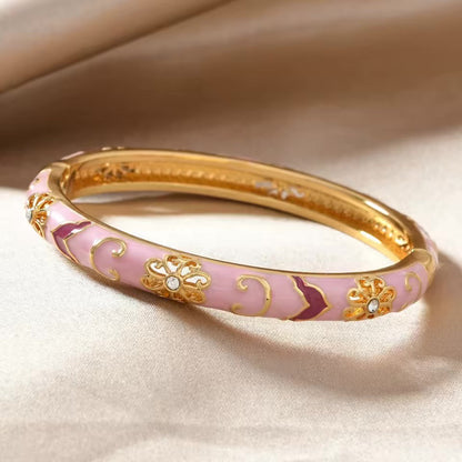 4-delige Bloemaccent Armbandenset