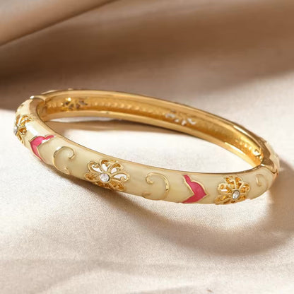4-delige Bloemaccent Armbandenset
