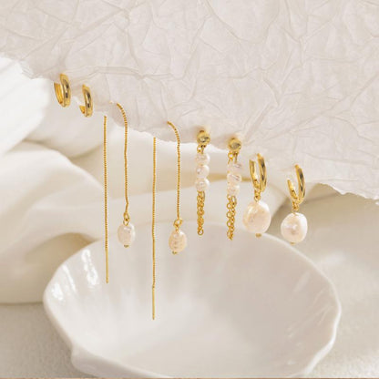 4-delige Parelaccent Oorbellen Set