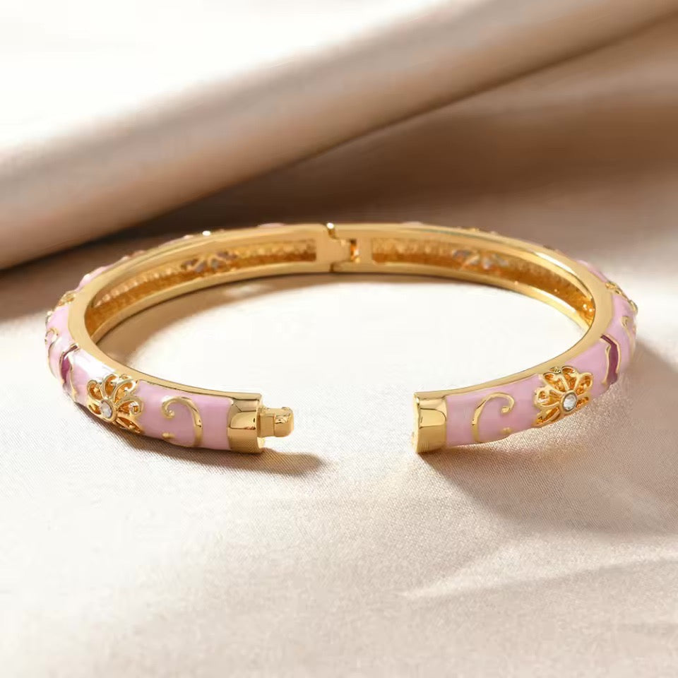 4-delige Bloemaccent Armbandenset