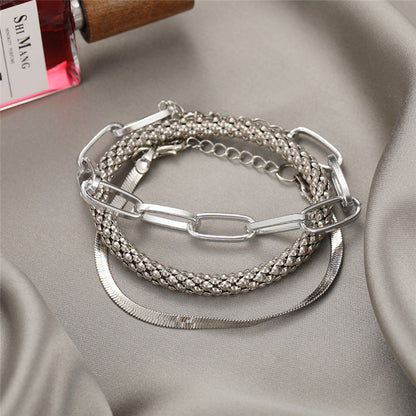 3-delige Chunky & Elegante Armbandenset