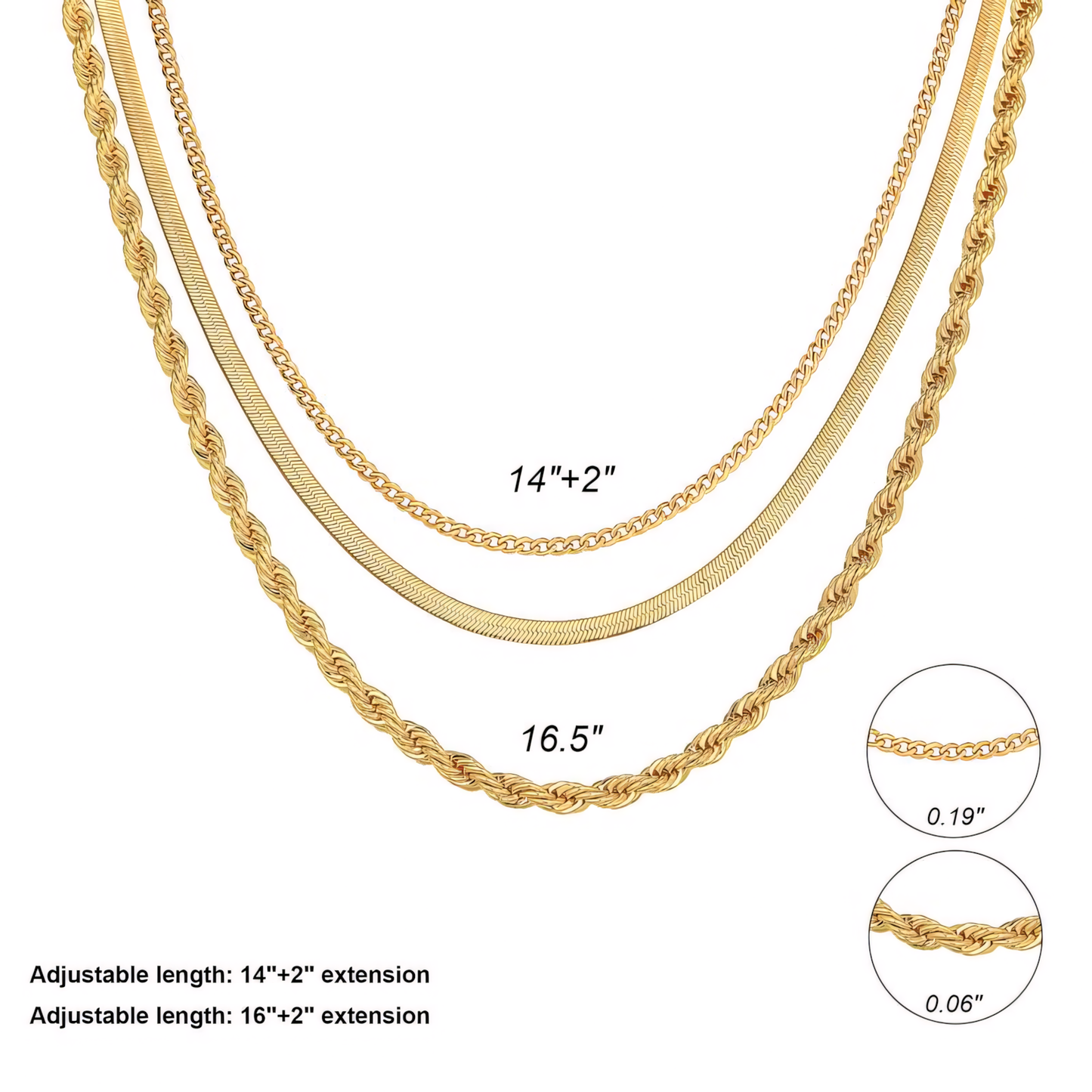 3-delige Klassieke Choker Kettingenset