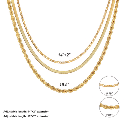 3-delige Klassieke Choker Kettingenset