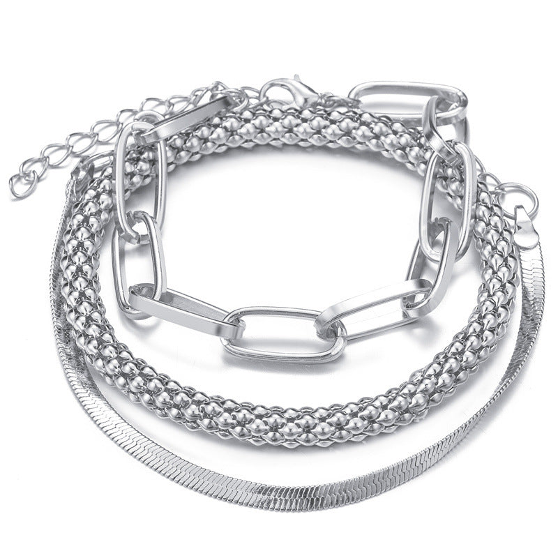 3-delige Chunky & Elegante Armbandenset