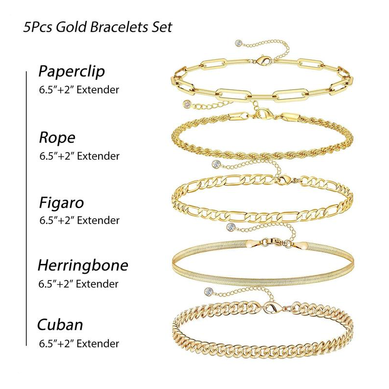5-delige Klassieke Armbandenset