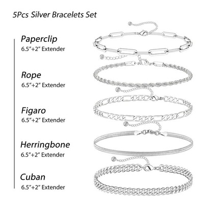 5-delige Klassieke Armbandenset