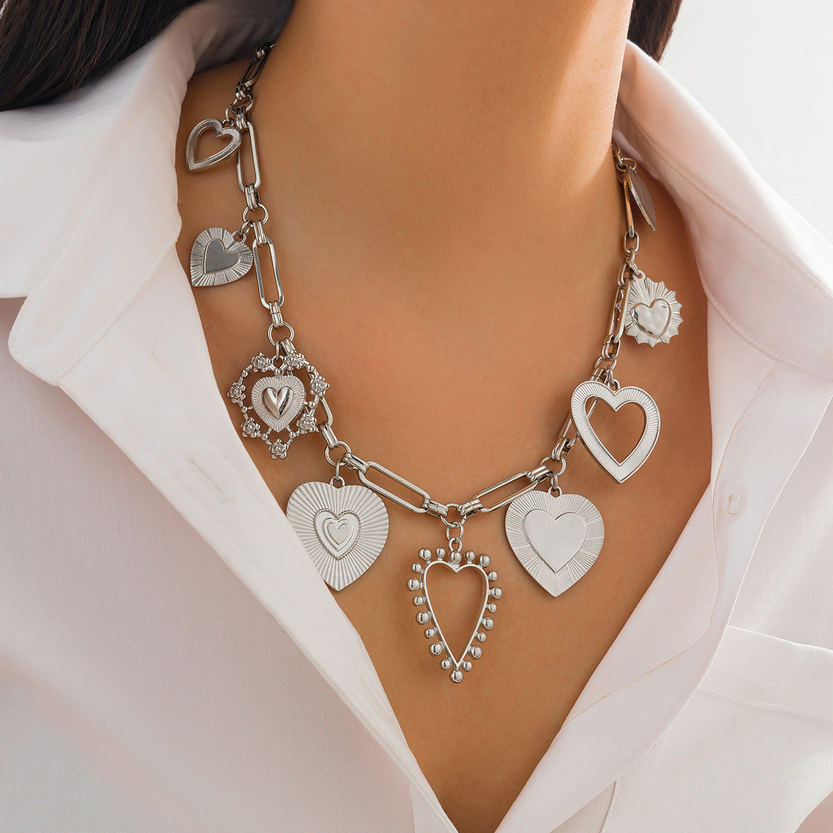 Chunky Hartjes Ketting