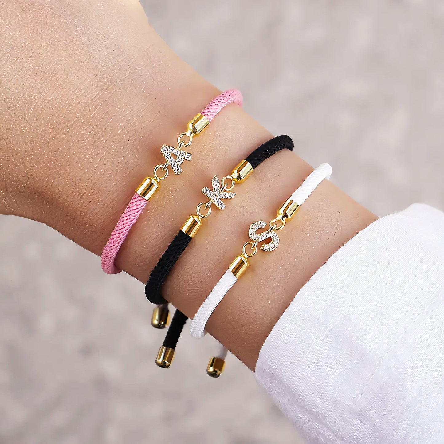 Verstelbare Initiaal Armband