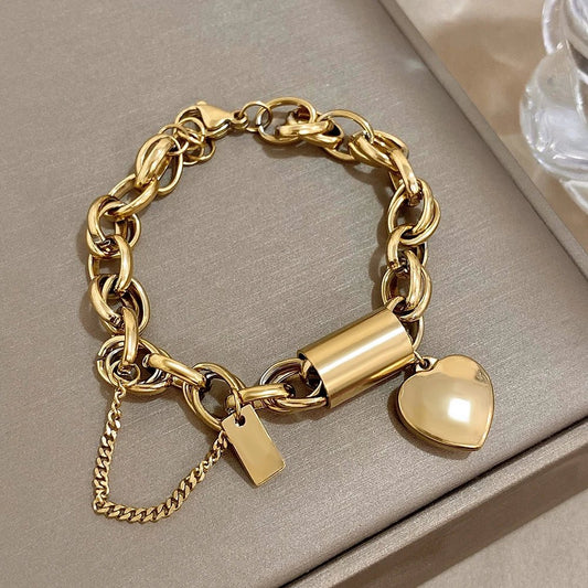 Stoere & Grove Schakel Hart Armband