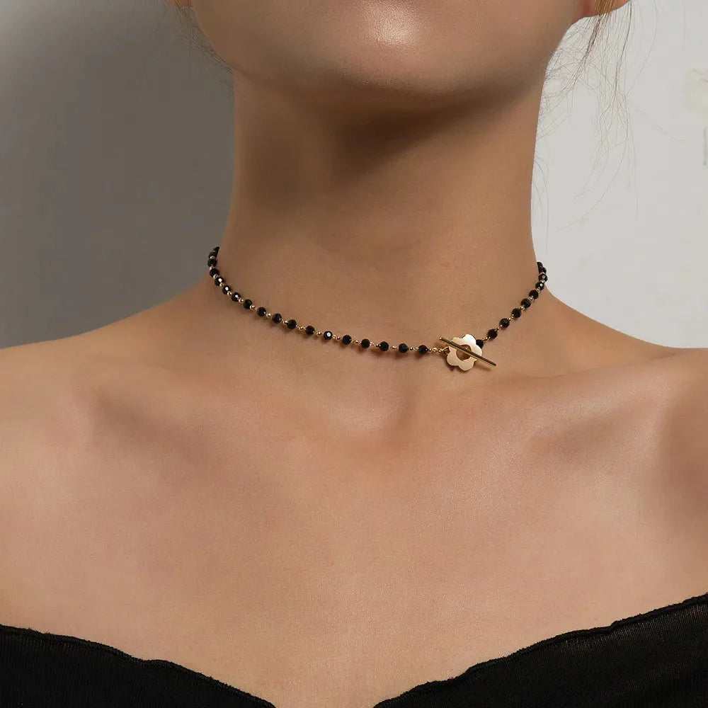 Floral Choker met Bloemsluiting
