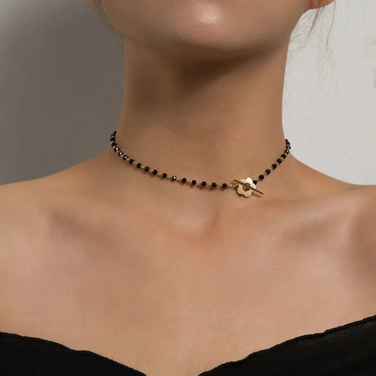Floral Choker met Bloemsluiting