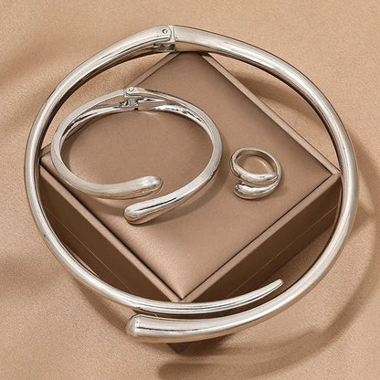 Moderne Wrap Choker Ketting-, Armband- en Ringenset