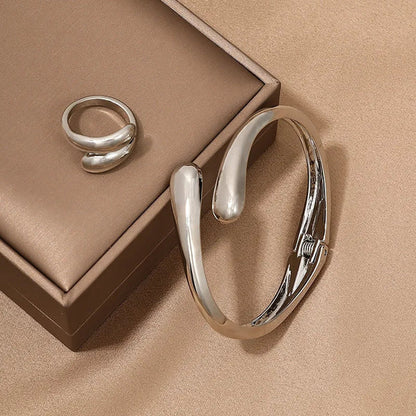Moderne Wrap Choker Ketting-, Armband- en Ringenset