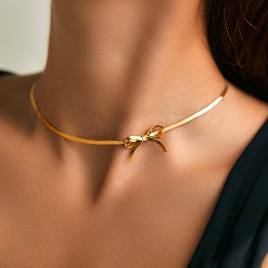 Romantische Fijne Strik Ketting
