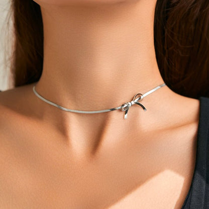Romantische Fijne Strik Ketting